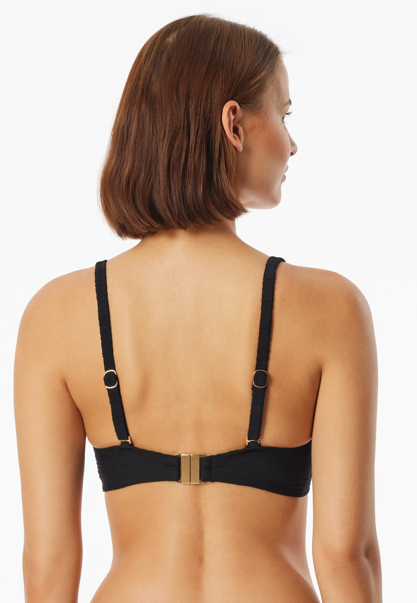 Bikini-Top mit Schale schwarz - Aqua