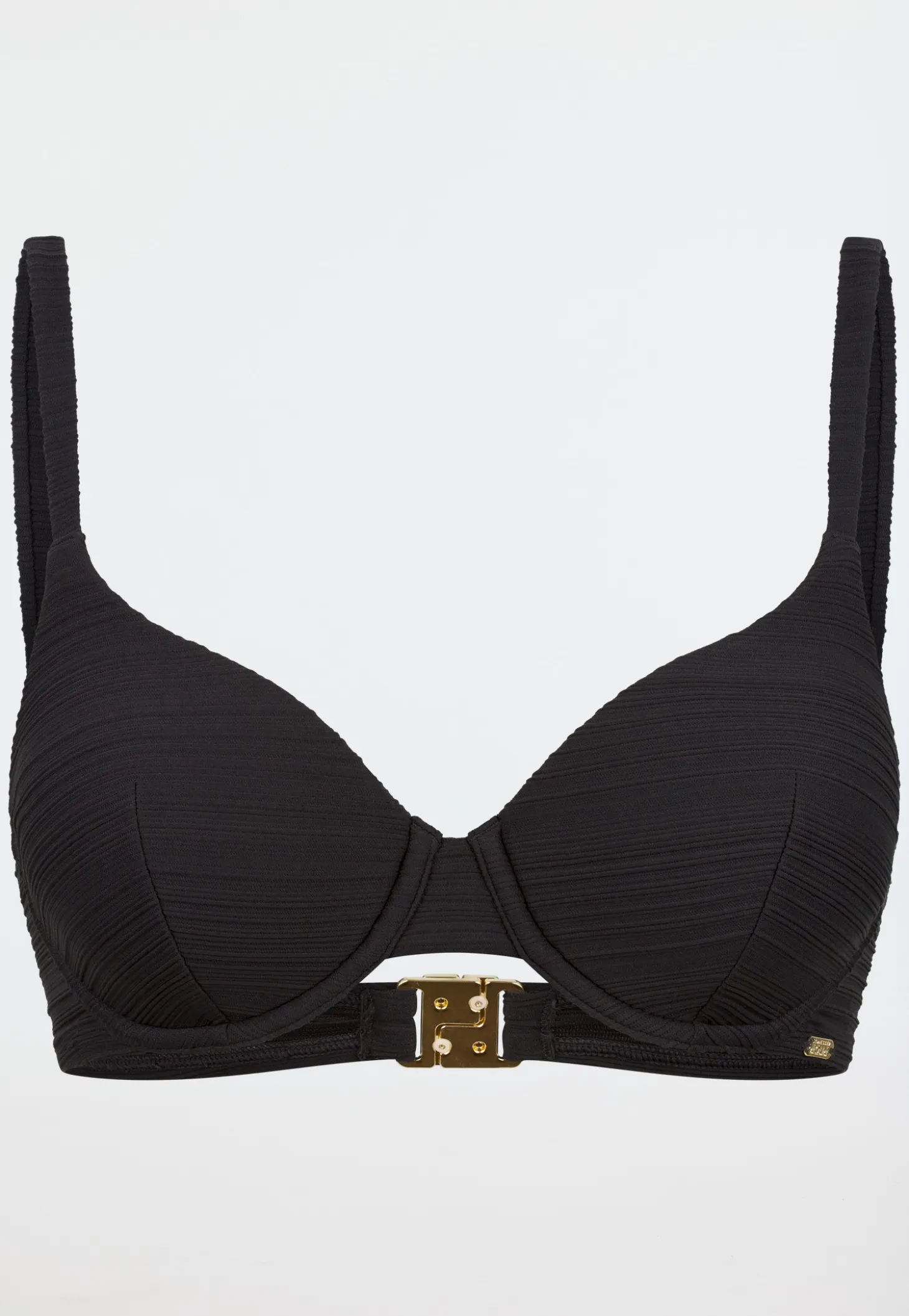 Bikini-Top mit Schale schwarz - Aqua