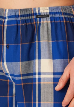 Boxershorts 2er-Pack Webware blau gemustert - Boxershorts Multipack