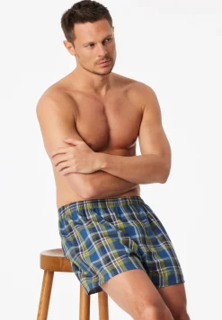 Boxershorts 2er-Pack Webware gemustert - Boxershorts Multipack