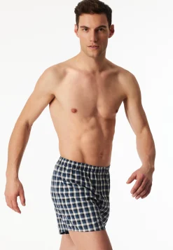 Boxershorts 2er-Pack Webware Karo mehrfarbig - Boxershorts Multipack
