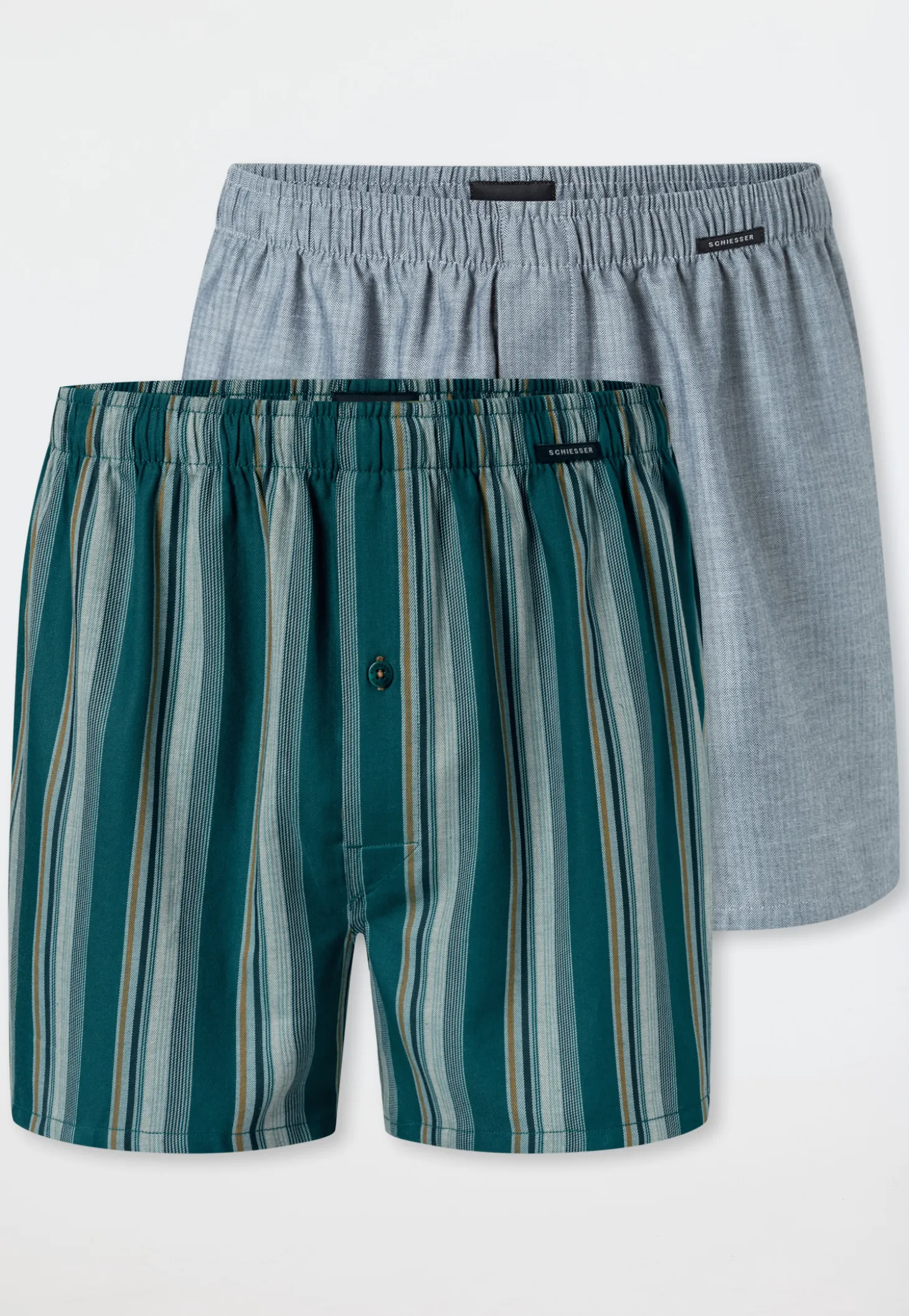 Boxershorts 2er-Pack Webware mehrfarbig gemustert - Boxershorts Multipack