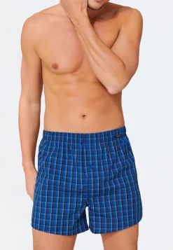 Boxershorts 2er-Pack Webware royal kariert - Boxershorts Multipack