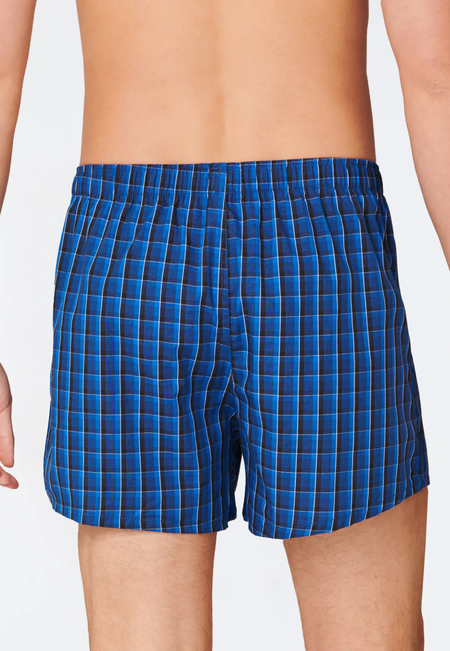 Boxershorts 2er-Pack Webware royal kariert - Boxershorts Multipack