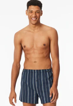 Boxershorts 2er-Pack Webware Streifen mehrfarbig - Boxershorts Multipack