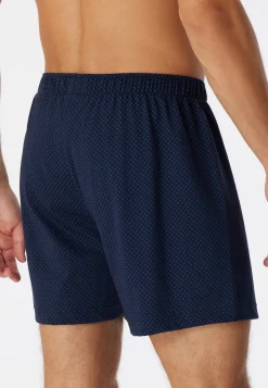 Boxershorts Jersey dunkelblau gemustert - Cotton Casuals