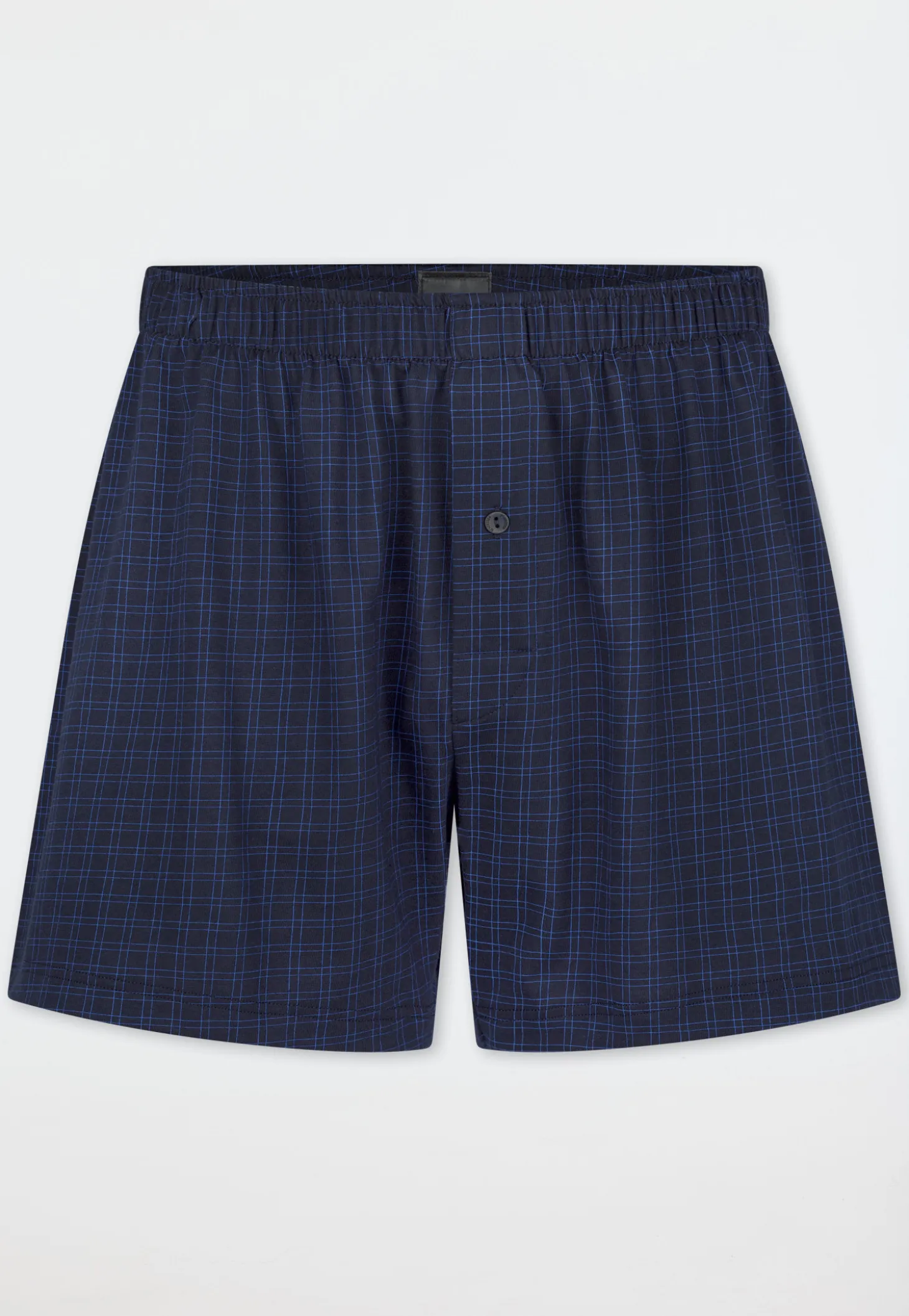 Boxershorts Jersey dunkelblau karierte - Cotton Casuals