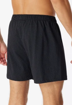 Boxershorts Jersey schwarz gemustert - Cotton Casuals