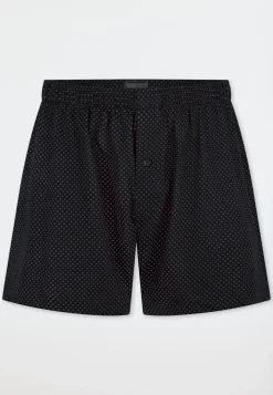 Boxershorts Jersey schwarz gemustert - Cotton Casuals