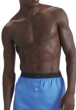 Boxershorts mit Knopfleiste 2er-Pack Schwarz/Blau - ADIDAS
