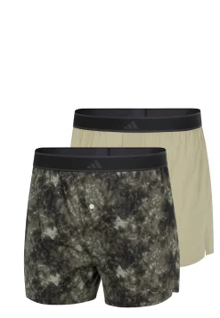 Boxershorts mit Knopfleiste 2er-Pack Oliv/Khaki - ADIDAS