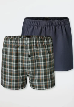 Boxershorts Webware 2er Pack Karo mehrfarbig - Boxershorts Multipacks