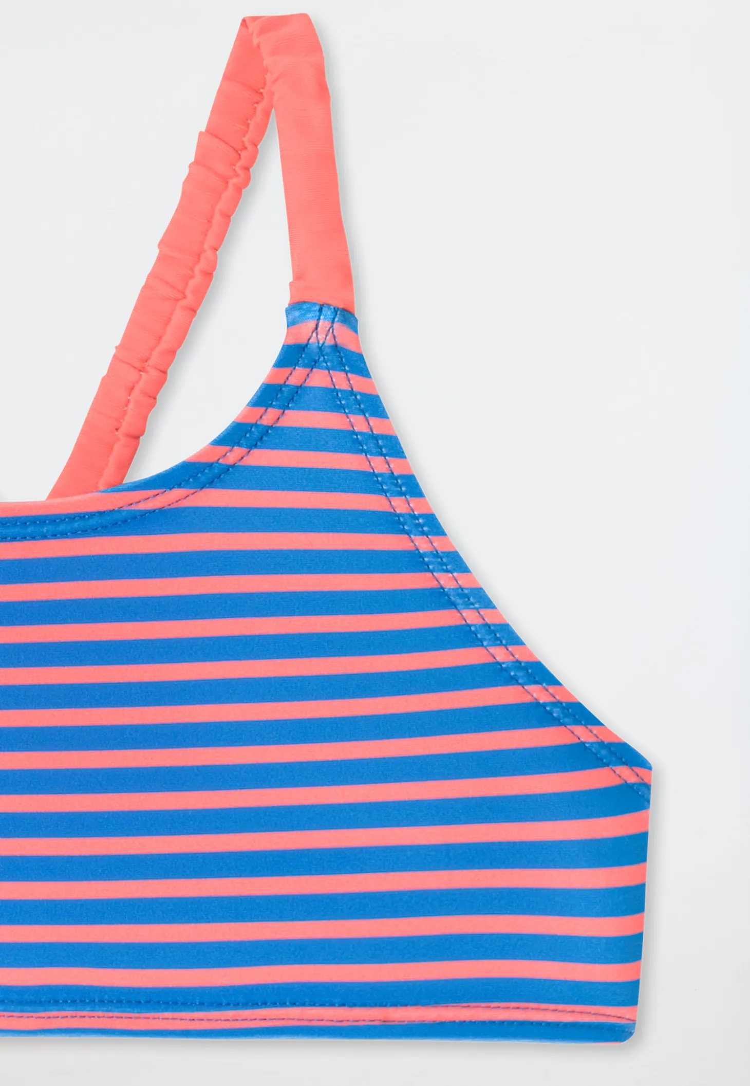 Bustier-Bikini Wirkware recycelt LSF40+ Streifen aquarium - Aqua