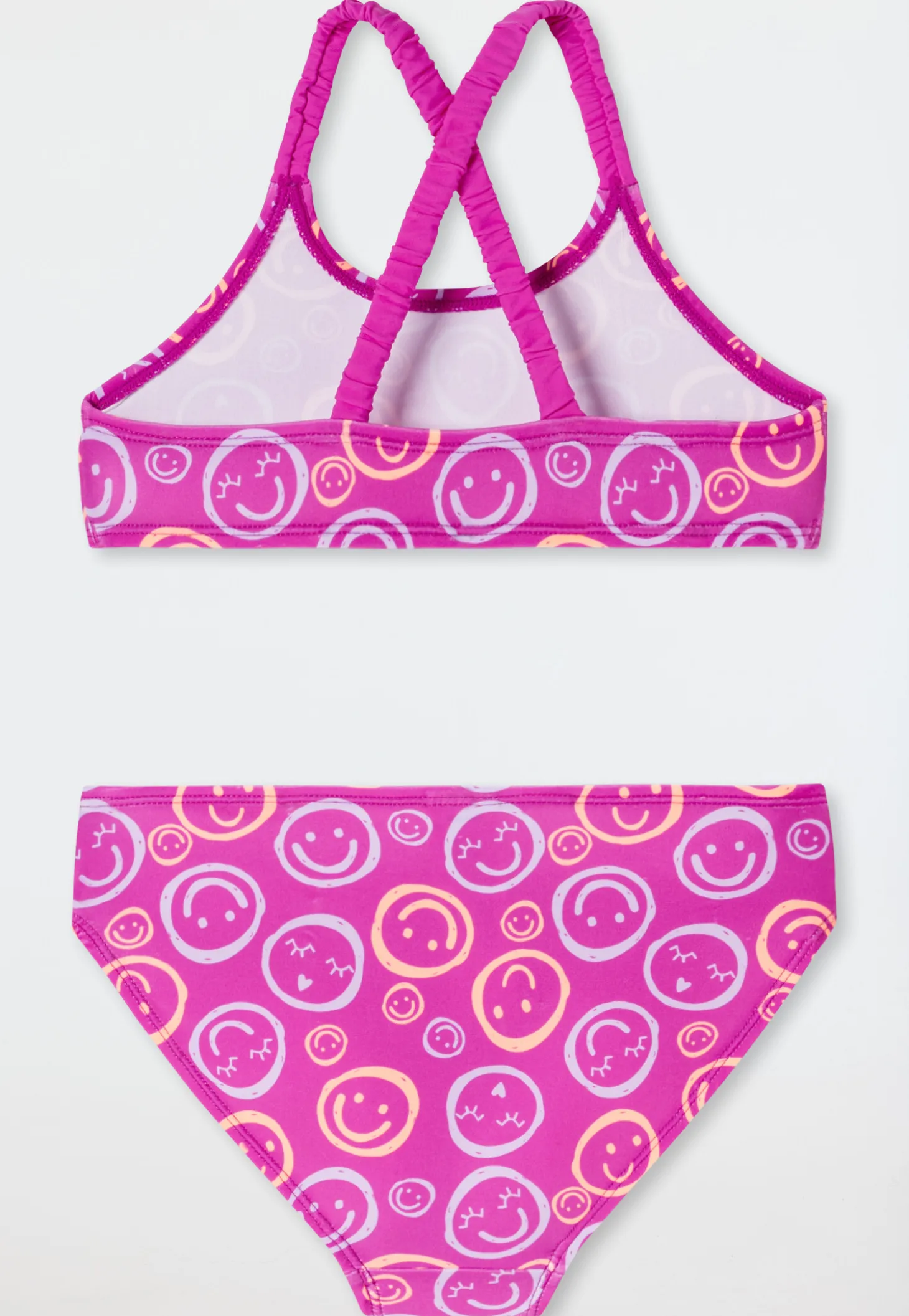 Bustier-Bikini Wirkware UV-Schutz 40+ Smileys fuchsia - Aqua