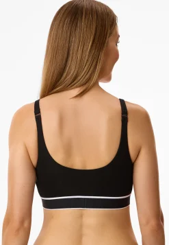 Bustier Doppelripp schwarz - Pure Rib