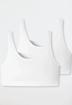 Bustier 2er-Pack ohne Cups weiß - 95/5