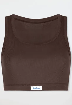 Bustier Feinripp dunkelbraun - Revival Paula