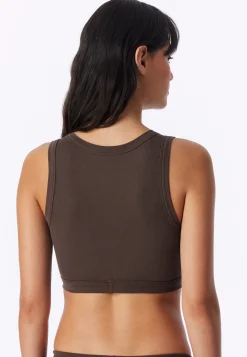 Bustier Feinripp dunkelbraun - Revival Paula