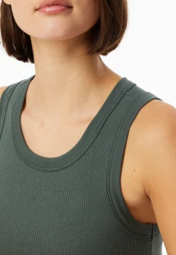 Bustier Feinripp dunkelgrün - Revival Paula