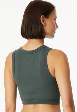 Bustier Feinripp dunkelgrün - Revival Paula