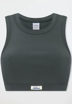 Bustier Feinripp dunkelgrün - Revival Paula