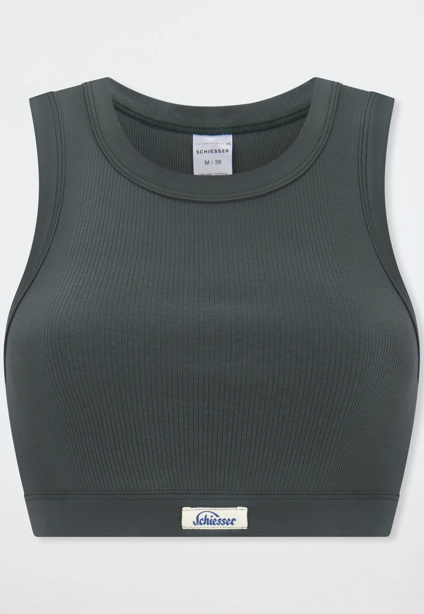 Bustier Feinripp dunkelgrün - Revival Paula