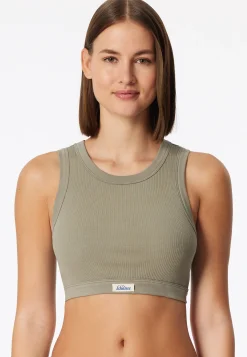 Bustier Feinripp jade - Revival Paula