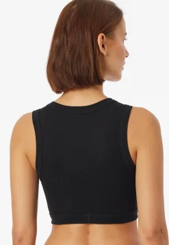 Bustier Feinripp schwarz - Revival Paula