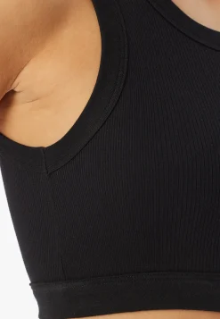 Bustier Feinripp schwarz - Revival Paula