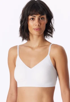 Bustier Microfaser herausnehmbare Pads weiß - Invisible Soft
