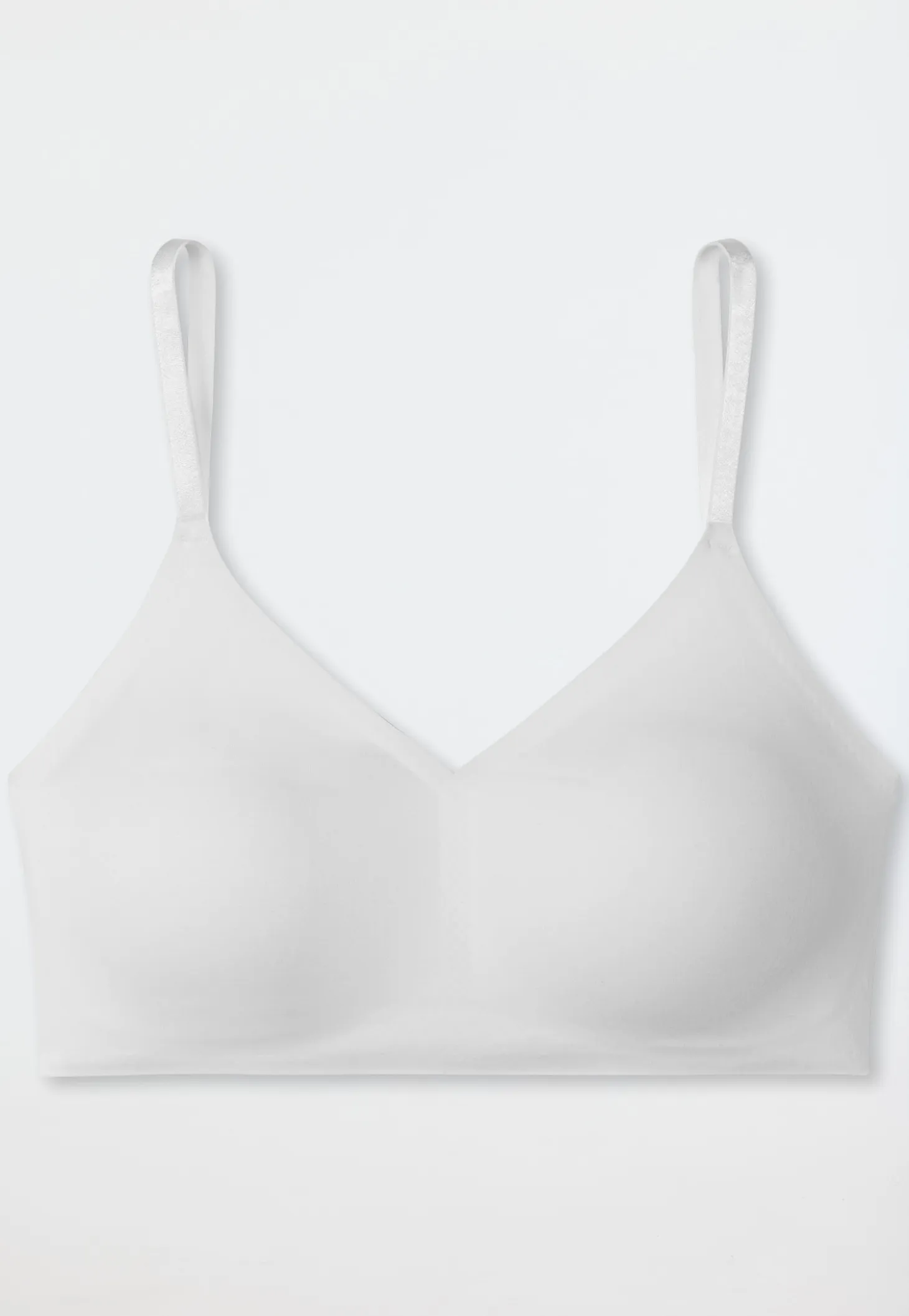 Bustier Microfaser herausnehmbare Pads weiß - Invisible Soft