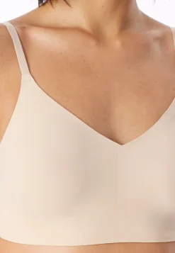Bustier Microfaser herausnehmbare Pads sand - Invisible Soft