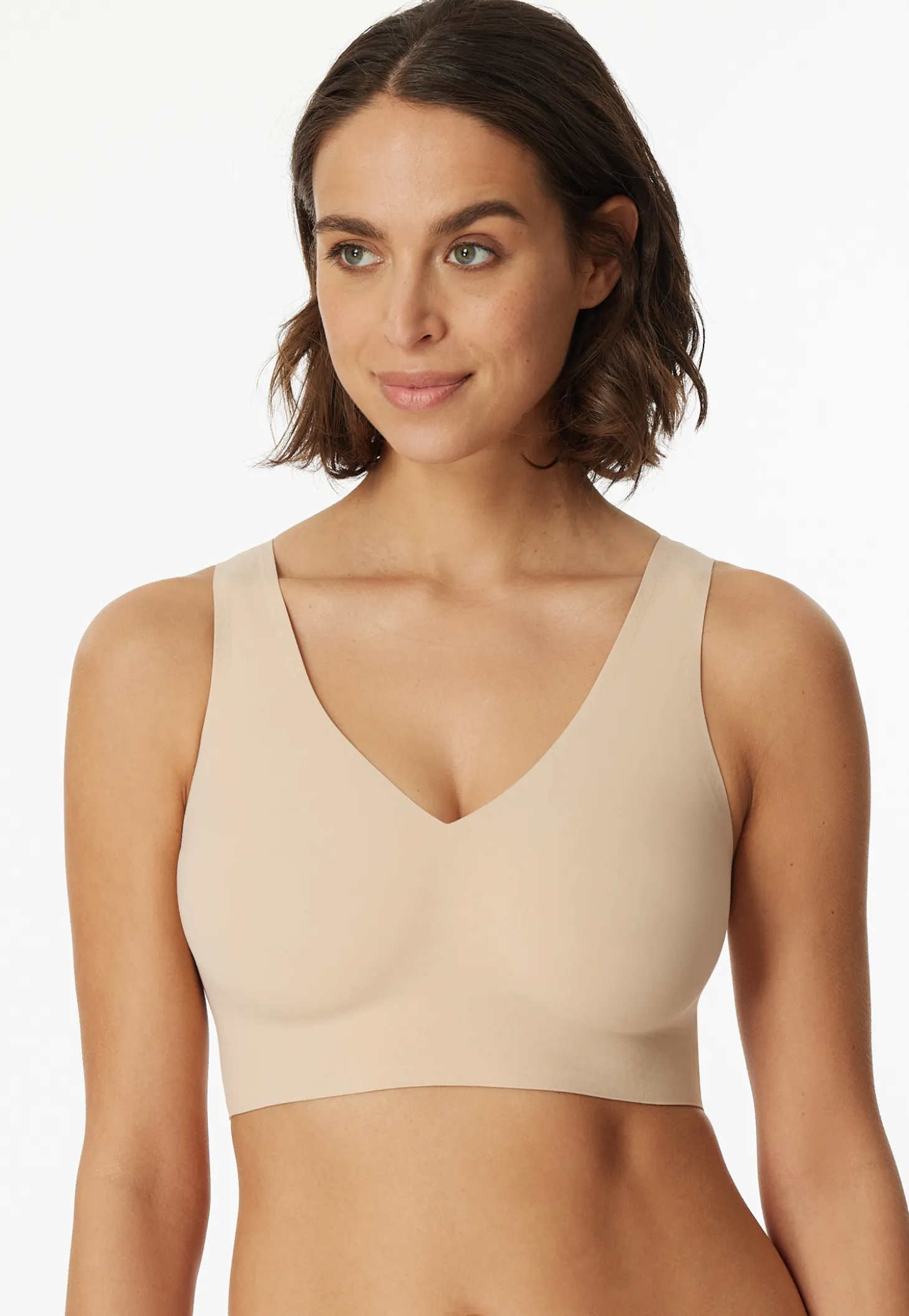 Bustier Microfaser herausnehmbare Pads sand - Invisible Soft
