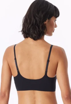Bustier Microfaser herausnehmbare Pads schwarz - Invisible Soft