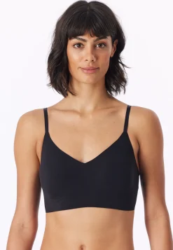 Bustier Microfaser herausnehmbare Pads schwarz - Invisible Soft