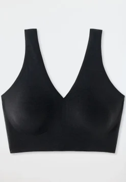 Bustier Microfaser herausnehmbare Pads schwarz - Invisible Soft