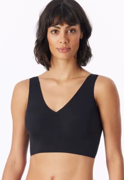 Bustier Microfaser herausnehmbare Pads schwarz - Invisible Soft
