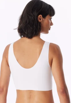 Bustier Microfaser herausnehmbare Pads weiß - Invisible Soft