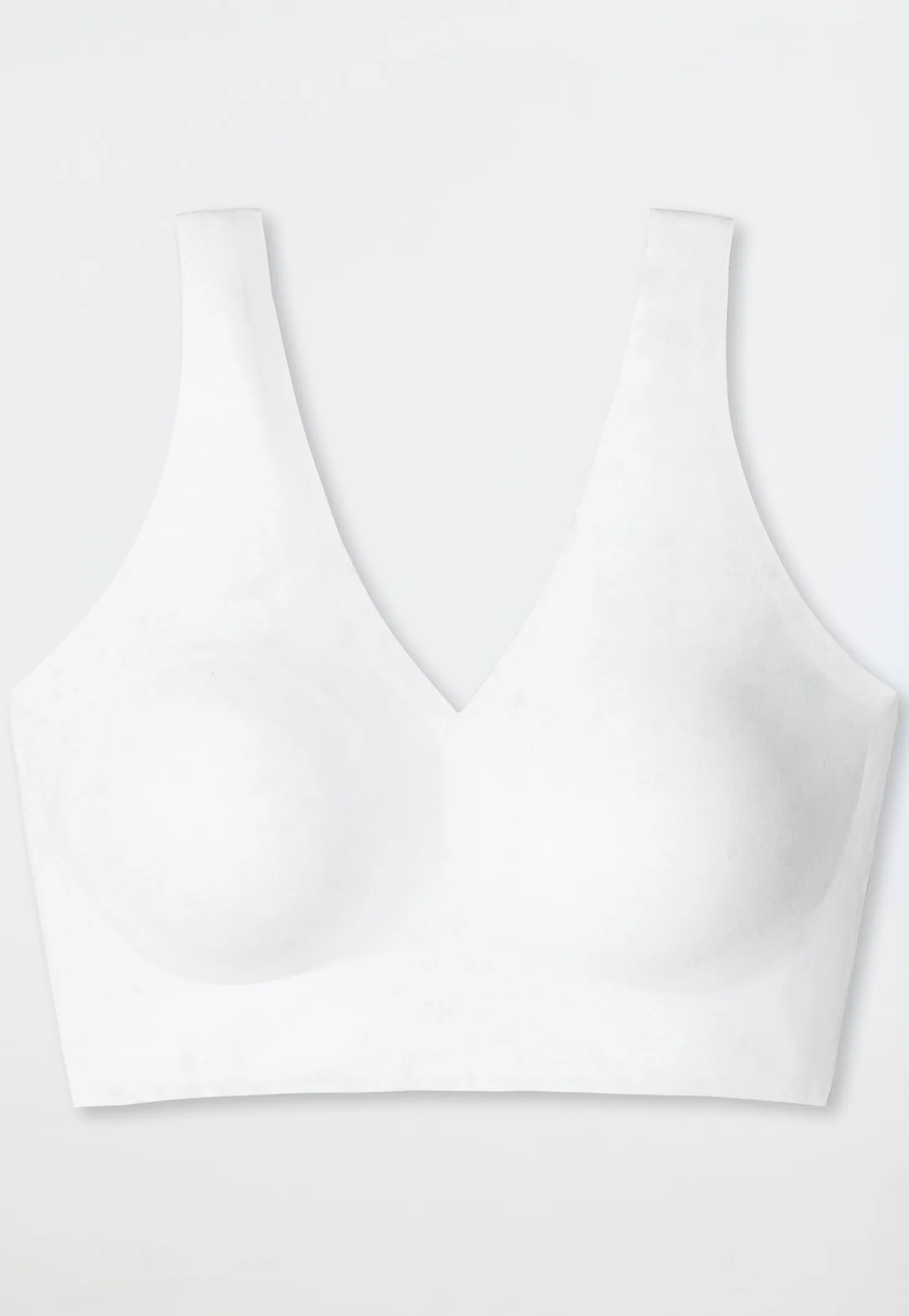 Bustier Microfaser herausnehmbare Pads weiß - Invisible Soft