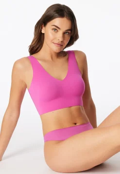 Bustier Mikrofaser herausnehmbare Pads fuchsia - Invisible Soft