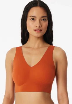 Bustier Mikrofaser herausnehmbare Pads terracotta - Invisible Soft