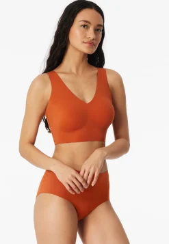 Bustier Mikrofaser herausnehmbare Pads terracotta - Invisible Soft