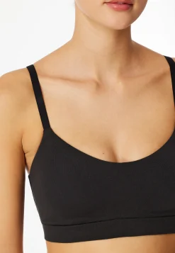 Bustier mit herausnehmbaren Pads schwarz - Unique Cotton