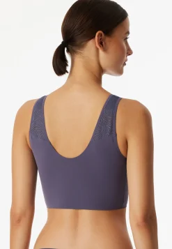Bustier seamless herausnehmbare Pads Spitze indigo - Invisible Soft Lace