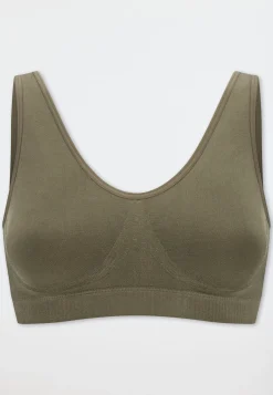 Bustier seamless herausnehmbare Pads khaki- Classic Seamless