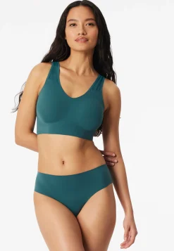 Bustier seamless herausnehmbare Pads Spitze grün - Invisible Soft Lace
