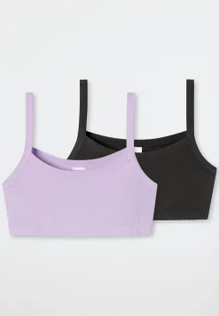 Bustiers 2er-Pack schwarz/ beere - Fresh Vibe