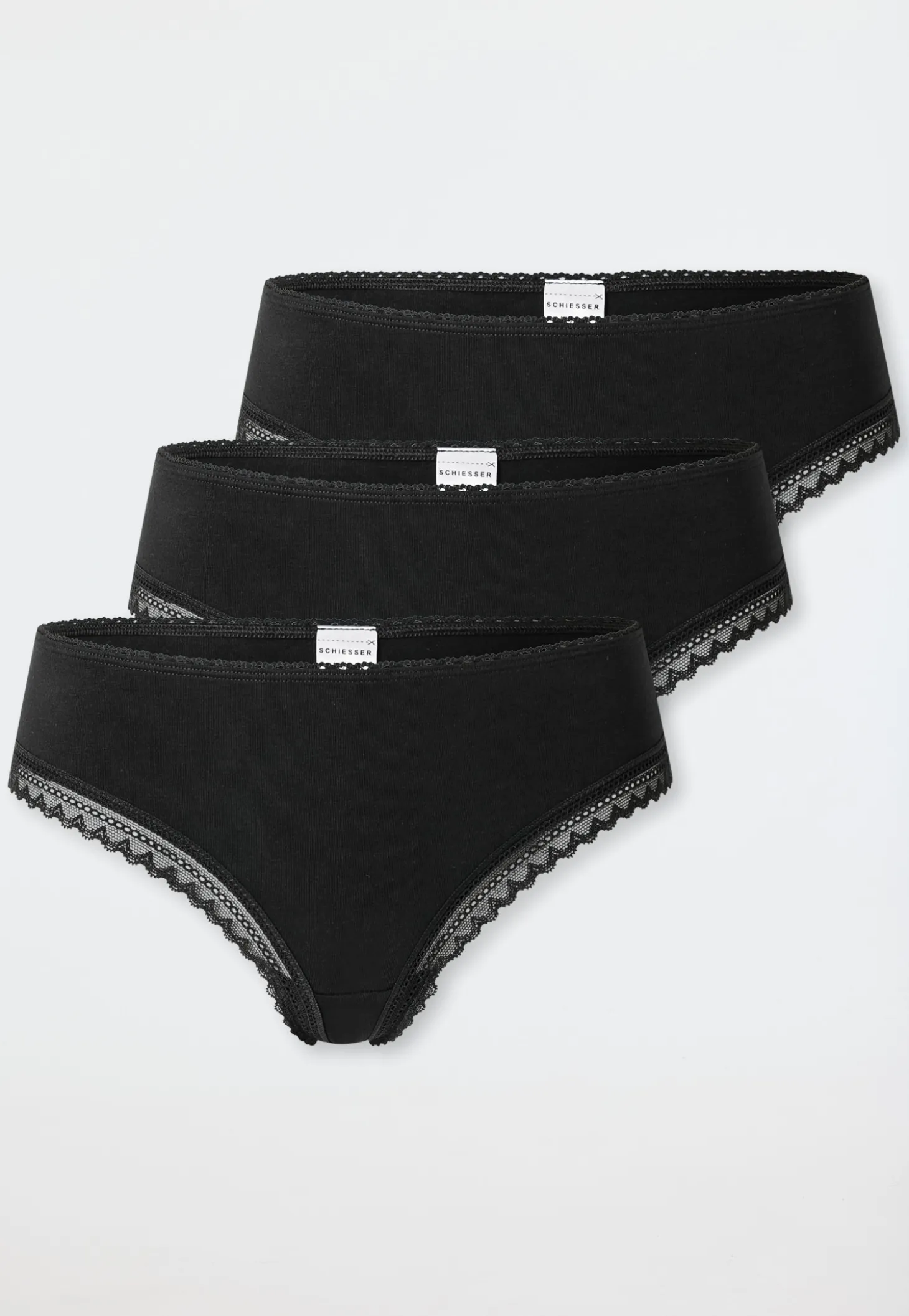 Cheeky-String 3er-Pack Spitze schwarz - Modern Multipacks