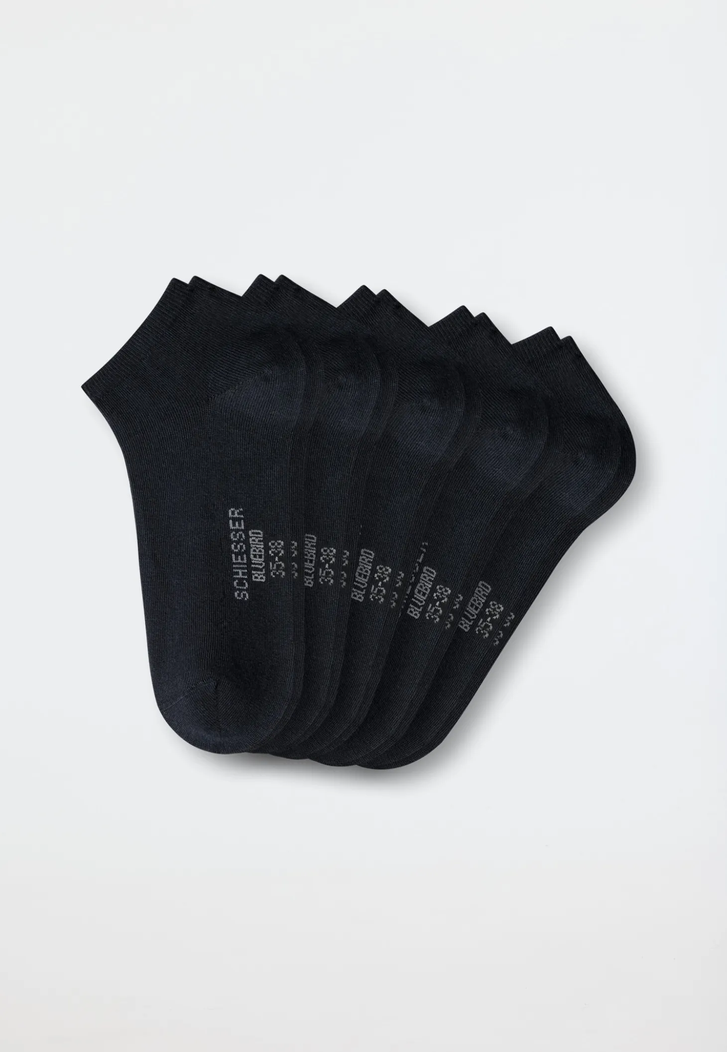 Damensneaker Fünferpack schwarz - Bluebird