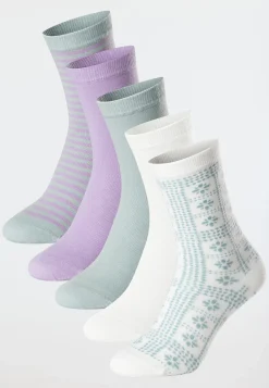 Damensocken 5er-Pack mehrfarbig - Fashion